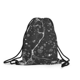 Рюкзак-мешок 3D с принтом Черный Мрамор в Петрозаводске, 100% полиэстер | плотность ткани — 200 г/м2, размер — 35 х 45 см; лямки — толстые шнурки, застежка на шнуровке, без карманов и подкладки | абстракция | минимализм | мрамор | рисунок | черный мрамор