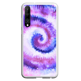 Чехол для Honor P30 с принтом TIE-DYE PURPLE в Петрозаводске, Силикон | Область печати: задняя сторона чехла, без боковых панелей | dye | multicolor | tie | trend | акварель | брызги | градиент | дай | колор | краски | красочная | мульти | потёки | пятна | радуга | радужная | тай | тайдай | текстура | тренд | хиппи