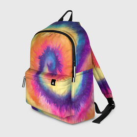 Рюкзак 3D с принтом TIE-DYE MULTICOLOR в Петрозаводске, 100% полиэстер | лямки с регулируемой длиной, сверху петелька, чтобы рюкзак можно было повесить на вешалку. Основное отделение закрывается на молнию, как и внешний карман. Внутри два дополнительных кармана, один из которых закрывается на молнию. По бокам два дополнительных кармашка | Тематика изображения на принте: dye | multicolor | tie | trend | акварель | брызги | градиент | дай | колор | краски | красочная | мульти | потёки | пятна | радуга | радужная | тай | тайдай | текстура | тренд | хиппи