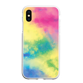 Чехол для iPhone XS Max матовый с принтом Tie-Dye в Петрозаводске, Силикон | Область печати: задняя сторона чехла, без боковых панелей | dye | multicolor | tie | trend | акварель | брызги | градиент | дай | колор | краски | красочная | мульти | потёки | пятна | радуга | радужная | тай | тайдай | текстура | тренд | хиппи