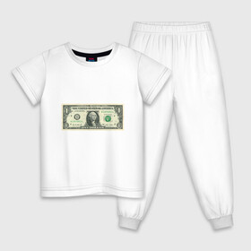 Детская пижама хлопок с принтом One dollar в Петрозаводске, 100% хлопок |  брюки и футболка прямого кроя, без карманов, на брюках мягкая резинка на поясе и по низу штанин
 | Тематика изображения на принте: bill | dollar | one | богатство | деньги | доллары | монеты | один | сша