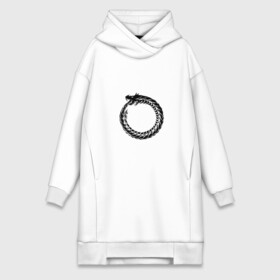 Платье-худи хлопок с принтом Уроборос в Петрозаводске,  |  | circle | drawing | greek | ouroboros | snake | transparent | греческий | змея | круг | прозрачный | рисунок | уроборос