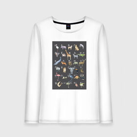 Женский лонгслив хлопок с принтом футболка в Петрозаводске, 100% хлопок |  | алфавит | буквы | детям | животные | лес | саванна
