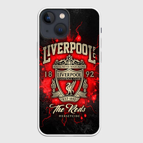 Чехол для iPhone 13 mini с принтом LIVERPOOL FC в Петрозаводске,  |  | liverpool | liverpool fc | ynwa | you never walk alone | ливерпуль | спорт | футбол | футбольный клуб