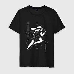 Мужская футболка хлопок с принтом Everyday Runner в Петрозаводске, 100% хлопок | прямой крой, круглый вырез горловины, длина до линии бедер, слегка спущенное плечо. | 