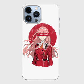 Чехол для iPhone 13 Pro Max с принтом Darling Zero Two White в Петрозаводске,  |  | 002 | ahegao | anime | darling | franx | franxx | girl | girls | in | senpai | the | two | waifu | zero | zerotwo | аниме | ахегао | вайфу | девушка | семпай | сенпай | тян