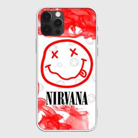 Чехол для iPhone 12 Pro Max с принтом NIRVANA НИРВАНА в Петрозаводске, Силикон |  | Тематика изображения на принте: band | cobain | face | kurt | logo | music | nirvana | rock | rocknroll | группа | кобейн | курт | лого | логотип | музыка | музыкальная | нирвана | рожица | рок | рокнролл | символ