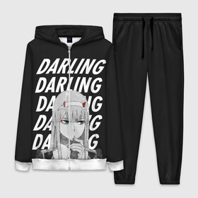 Женский костюм 3D с принтом Daling Zero Two monochrome в Петрозаводске,  |  | 002 | 02 | ahegao | anime | darling | franx | franxx | girl | girls | in | senpai | the | two | waifu | zero | zerotwo | аниме | ахегао | вайфу | девушка | семпай | сенпай | тян