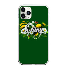 Чехол для iPhone 11 Pro матовый с принтом Весна в Петрозаводске, Силикон |  | весна | одуванчики | полевые цветы. | ромашки | цветы
