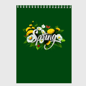 Скетчбук с принтом Весна в Петрозаводске, 100% бумага
 | 48 листов, плотность листов — 100 г/м2, плотность картонной обложки — 250 г/м2. Листы скреплены сверху удобной пружинной спиралью | весна | одуванчики | полевые цветы. | ромашки | цветы
