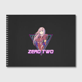 Альбом для рисования с принтом ZeroTwo (Darling in the Franx) в Петрозаводске, 100% бумага
 | матовая бумага, плотность 200 мг. | 002 | 02 | ahegao | anime | darling | franx | franxx | girl | girls | in | senpai | the | two | waifu | zero | zerotwo | аниме | ахегао | вайфу | девушка | семпай | сенпай | тян