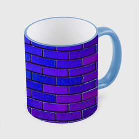 Кружка с принтом Brick в Петрозаводске, керамика | ёмкость 330 мл | Тематика изображения на принте: blue | brick | purple | texture | wall | кирпич | кирпичный | синий | стена | текстура | фиолетовый