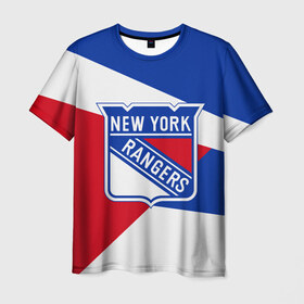 Мужская футболка 3D с принтом Нью-Йорк Рейнджерс в Петрозаводске, 100% полиэфир | прямой крой, круглый вырез горловины, длина до линии бедер | hockey | new york | new york rangers | nhl | rangers | usa | нхл | нью йорк | нью йорк рейнджерс | рейнджерс | спорт | сша | хоккей | шайба