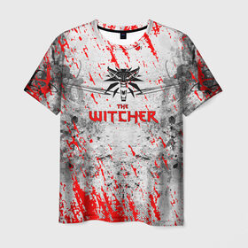 Мужская футболка 3D с принтом ВЕДЬМАК в Петрозаводске, 100% полиэфир | прямой крой, круглый вырез горловины, длина до линии бедер | geralt | the witcher | the witcher wild hunt | witcher | ведьмак | геральт