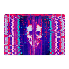 Магнитный плакат 3Х2 с принтом Skull glitch в Петрозаводске, Полимерный материал с магнитным слоем | 6 деталей размером 9*9 см | Тематика изображения на принте: color | fashion | glitch | jaw | skull | vanguard | авангард | глитч | мода | пасть | цвет | череп