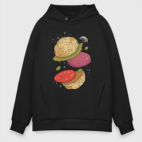 Мужское худи Oversize хлопок с принтом Луна бургер в Петрозаводске, френч-терри — 70% хлопок, 30% полиэстер. Мягкий теплый начес внутри —100% хлопок | боковые карманы, эластичные манжеты и нижняя кромка, капюшон на магнитной кнопке | burger | food | funny | galaxy | hamburger | illustration | joke | moon | planet | space | start | булочки | в разрезе | галактика | гамбургер | гриль | еда | звезды | иллюстрация | космос | котлета | лист | оливки | планета | прикол | разрез | 