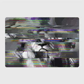 Магнитный плакат 3Х2 с принтом Lion glitch в Петрозаводске, Полимерный материал с магнитным слоем | 6 деталей размером 9*9 см | color | glitch | lion | muzzle | nose | vanguard | авангард | глитч | лев | нос | цвет