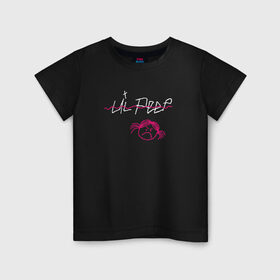 Детская футболка хлопок с принтом LIL PEEP (front & back) в Петрозаводске, 100% хлопок | круглый вырез горловины, полуприлегающий силуэт, длина до линии бедер | lil peep | lil peep art | logo lil peep | love | rap | альбомы | лил пип | лове | лого | логтип | любовь | музыка | музыкант | паук | певец | рэп | рэпер | скорпион