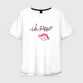 Мужская футболка хлопок Oversize с принтом LIL PEEP (front & back) в Петрозаводске, 100% хлопок | свободный крой, круглый ворот, “спинка” длиннее передней части | Тематика изображения на принте: lil peep | lil peep art | logo lil peep | love | rap | альбомы | лил пип | лове | лого | логтип | любовь | музыка | музыкант | паук | певец | рэп | рэпер | скорпион