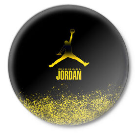 Значок с принтом Jordan в Петрозаводске,  металл | круглая форма, металлическая застежка в виде булавки | air | jordan | michael | nba | баскетбол | баскетболист | джордан | джордан айр | игра | майкл | майкл джордан | мяч | спорт