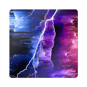 Магнит виниловый Квадрат с принтом Молния в Петрозаводске, полимерный материал с магнитным слоем | размер 9*9 см, закругленные углы | Тематика изображения на принте: flash | lightning | space | star | вспышка | звезда | космос | молния