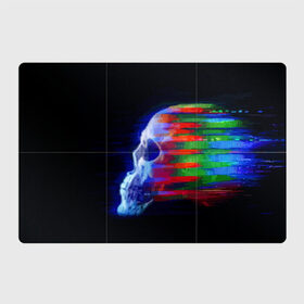 Магнитный плакат 3Х2 с принтом Glitch skull в Петрозаводске, Полимерный материал с магнитным слоем | 6 деталей размером 9*9 см | color | glitch | paint | skull | vanguard | авангард | глитч | краска | цвет | череп