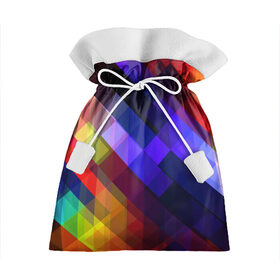 Подарочный 3D мешок с принтом Горен в Петрозаводске, 100% полиэстер | Размер: 29*39 см | abstraction | colorful | cubes | obliquely | stripes | texture | абстракция | кубы | наискось | полосы | разноцветный | текстура