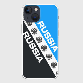 Чехол для iPhone 13 mini с принтом RUSSIA SPORT в Петрозаводске,  |  | russia | sport | герб | империя | имперский | патриот | патриотизм | российская | россия | русский | спорт | страны | флаг | я русский