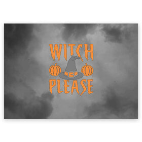 Поздравительная открытка с принтом ХЕЛЛОУИН в Петрозаводске, 100% бумага | плотность бумаги 280 г/м2, матовая, на обратной стороне линовка и место для марки
 | anime | halloween | little witch academia | manga | академия ведьмочек | аниме | ведьма | ведьмы | манга | хеллоуин | хэллоуин
