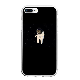 Чехол для iPhone 7Plus/8 Plus матовый с принтом Космический ленивец в Петрозаводске, Силикон | Область печати: задняя сторона чехла, без боковых панелей | животные | звезды | космос | ленивец | музыка | одиночество | умиротворение