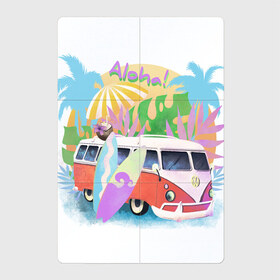 Магнитный плакат 2Х3 с принтом летнее настроение в Петрозаводске, Полимерный материал с магнитным слоем | 6 деталей размером 9*9 см | активный отдых | жара | лето | море | океан | пляж | путешествие | серфинг | солнце | тропики | фургон