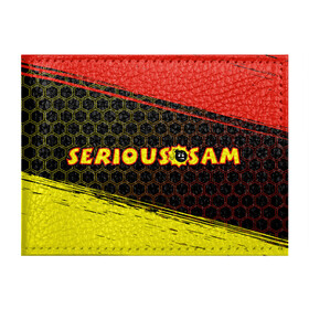 Обложка для студенческого билета с принтом SERIOUS SAM / Крутой Сэм в Петрозаводске, натуральная кожа | Размер: 11*8 см; Печать на всей внешней стороне | Тематика изображения на принте: croteam | game | games | logo | sam | serious | бомба | бомбочка | игра | игры | крутой | лого | логотип | логотипы | серьезный | символ | символы | сэм