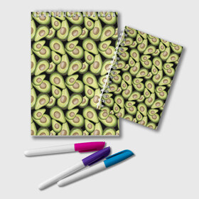 Блокнот с принтом Авокадо в Петрозаводске, 100% бумага | 48 листов, плотность листов — 60 г/м2, плотность картонной обложки — 250 г/м2. Листы скреплены удобной пружинной спиралью. Цвет линий — светло-серый
 | Тематика изображения на принте: avocado | avokado | pattern | pattern avocado | авакадо | авокадо | овокадо | патерн | патерн авокадо | паттерн | паттерн авокадо | персея | растения | рисунок | фон авокадо | фрукт | фрукты