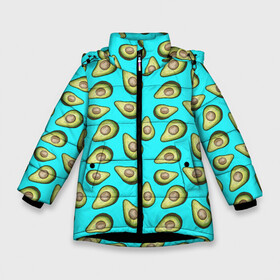 Зимняя куртка для девочек 3D с принтом Авокадо в Петрозаводске, ткань верха — 100% полиэстер; подклад — 100% полиэстер, утеплитель — 100% полиэстер. | длина ниже бедра, удлиненная спинка, воротник стойка и отстегивающийся капюшон. Есть боковые карманы с листочкой на кнопках, утяжки по низу изделия и внутренний карман на молнии. 

Предусмотрены светоотражающий принт на спинке, радужный светоотражающий элемент на пуллере молнии и на резинке для утяжки. | avocado | avokado | neon | pattern | pattern avocado | авакадо | авокадо | неон | овокадо | патерн | патерн авокадо | паттерн | паттерн авокадо | персея | растения | рисунок | фон авокадо | фрукт | фрукты