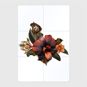 Магнитный плакат 2Х3 с принтом Цветок в Петрозаводске, Полимерный материал с магнитным слоем | 6 деталей размером 9*9 см | арт | красная лилия | красная орхидея | лилия | орхидея | рисунок | цветок