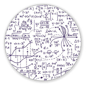 Коврик для мышки круглый с принтом Формулы в Петрозаводске, резина и полиэстер | круглая форма, изображение наносится на всю лицевую часть | алгебра | математика | математические формулы | наука | научные формулы | формулы