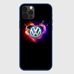 Чехол для iPhone 12 Pro с принтом Volkswagen в Петрозаводске, силикон | область печати: задняя сторона чехла, без боковых панелей | love vw | volkswagen | vw | vw в сердце | vw значок | vw лого | vw марка | vw эмблема | wv | горящее сердце | значок vw | значок фольксваген | лого автомобиля | лого вольцваген | логотип vw | люблю vw | люблю фольксваген