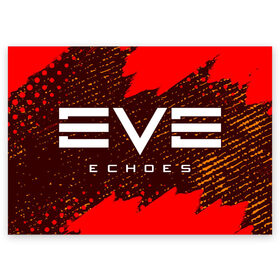 Поздравительная открытка с принтом EVE ECHOES / ИВ ЭХО в Петрозаводске, 100% бумага | плотность бумаги 280 г/м2, матовая, на обратной стороне линовка и место для марки
 | Тематика изображения на принте: echo | echoes | eve | game | games | logo | online | space | ев онлайн | ев эхо | еве | ив онлайн | ив эхо | игра | игры | космос | лого | логотип | логотипы | онлайн | символ | символы | эхо | эхос