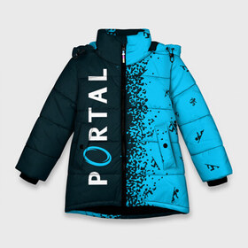 Зимняя куртка для девочек 3D с принтом PORTAL ПОРТАЛ в Петрозаводске, ткань верха — 100% полиэстер; подклад — 100% полиэстер, утеплитель — 100% полиэстер. | длина ниже бедра, удлиненная спинка, воротник стойка и отстегивающийся капюшон. Есть боковые карманы с листочкой на кнопках, утяжки по низу изделия и внутренний карман на молнии. 

Предусмотрены светоотражающий принт на спинке, радужный светоотражающий элемент на пуллере молнии и на резинке для утяжки. | 