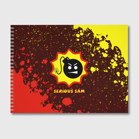 Альбом для рисования с принтом SERIOUS SAM Крутой Сэм в Петрозаводске, 100% бумага
 | матовая бумага, плотность 200 мг. | Тематика изображения на принте: croteam | game | games | logo | sam | serious | бомба | бомбочка | игра | игры | крутой | лого | логотип | логотипы | серьезный | символ | символы | сэм