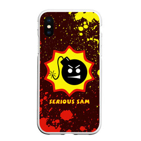 Чехол для iPhone XS Max матовый с принтом SERIOUS SAM Крутой Сэм в Петрозаводске, Силикон | Область печати: задняя сторона чехла, без боковых панелей | croteam | game | games | logo | sam | serious | бомба | бомбочка | игра | игры | крутой | лого | логотип | логотипы | серьезный | символ | символы | сэм