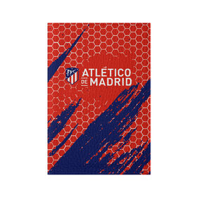 Обложка для паспорта матовая кожа с принтом ATLETICO MADRID. в Петрозаводске, натуральная матовая кожа | размер 19,3 х 13,7 см; прозрачные пластиковые крепления | 