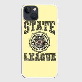 Чехол для iPhone 13 с принтом State League в Петрозаводске,  |  | американский футбол | английский | винтаж | зож | логотип | надписи | ретро | спорт | спортивная | старый стиль | сша | текст | тренировки