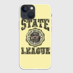 Чехол для iPhone 13 mini с принтом State League в Петрозаводске,  |  | американский футбол | английский | винтаж | зож | логотип | надписи | ретро | спорт | спортивная | старый стиль | сша | текст | тренировки