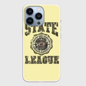 Чехол для iPhone 13 Pro с принтом State League в Петрозаводске,  |  | американский футбол | английский | винтаж | зож | логотип | надписи | ретро | спорт | спортивная | старый стиль | сша | текст | тренировки