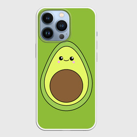 Чехол для iPhone 13 Pro с принтом Авокадо в Петрозаводске,  |  | Тематика изображения на принте: avocado | авокадо | зеленый | милый | персонаж | фрукт