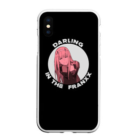 Чехол для iPhone XS Max матовый с принтом DARLING in the FRANXX в Петрозаводске, Силикон | Область печати: задняя сторона чехла, без боковых панелей | 002 | 02 | cyber | cyberpunk | darling | franxx | japan | strelizia | two | zero | zerotwo | два | демон | дьявол | зеро | зероту | зеротул | итиго | ичиго | киберпанк | киборг | любимый | меха | милый | ноль | нольдва | робот | стрелиция | ту 