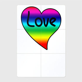 Магнитный плакат 2Х3 с принтом Rainbow Love в Петрозаводске, Полимерный материал с магнитным слоем | 6 деталей размером 9*9 см | heart | love is | love you | valentines day | бабушка | валентинка | влюбленные | девушке | жена | лучшая | любимая | люблю | любовь | мама | молодожены | подарок | радуга | радужный | романтика | свадебные | свадьба