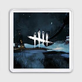 Магнит 55*55 с принтом Dead by Daylight. в Петрозаводске, Пластик | Размер: 65*65 мм; Размер печати: 55*55 мм | Тематика изображения на принте: dbd | dead by daylight | esport | games | survival horror | дбд | дед бай дейлайт | игроки | игролюбители | игроманы | игры | киберспорт | мертвы к рассвету