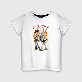 Детская футболка хлопок с принтом Toy Story в Петрозаводске, 100% хлопок | круглый вырез горловины, полуприлегающий силуэт, длина до линии бедер | Тематика изображения на принте: buzz lightyear | disney | pixar | toy story | vdkimel | woody | базз лайтер | вуди | дисней | история игрушек | пиксар